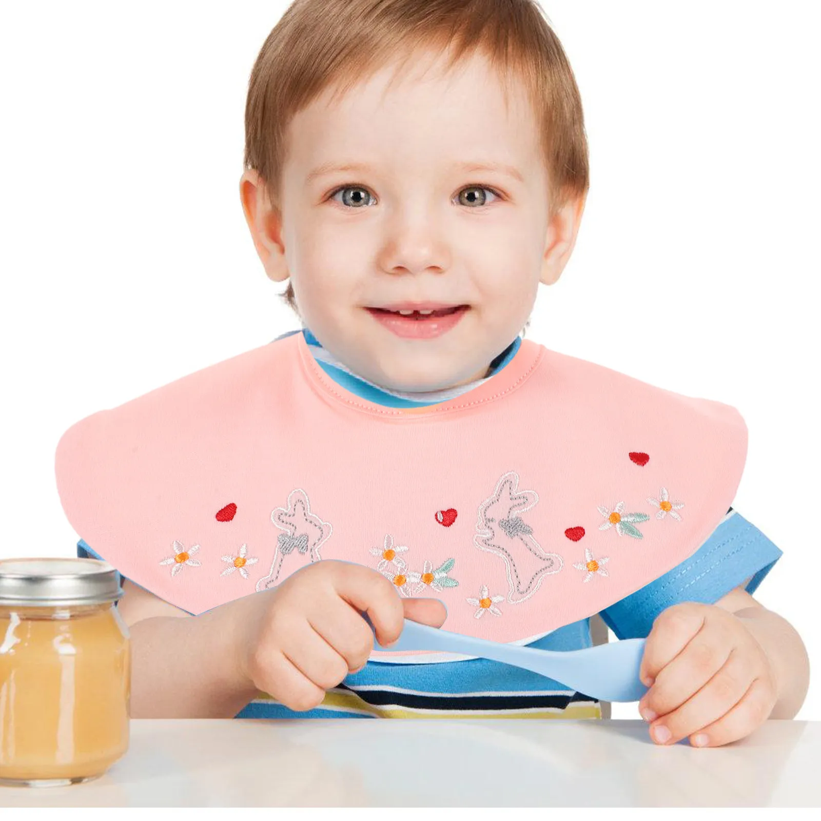 

3Pcs Waterproof Baby Bibs Cotton Soft Drooling Teething Infant Toddler Bibs Adjustable Reusable Cute Boys Girls