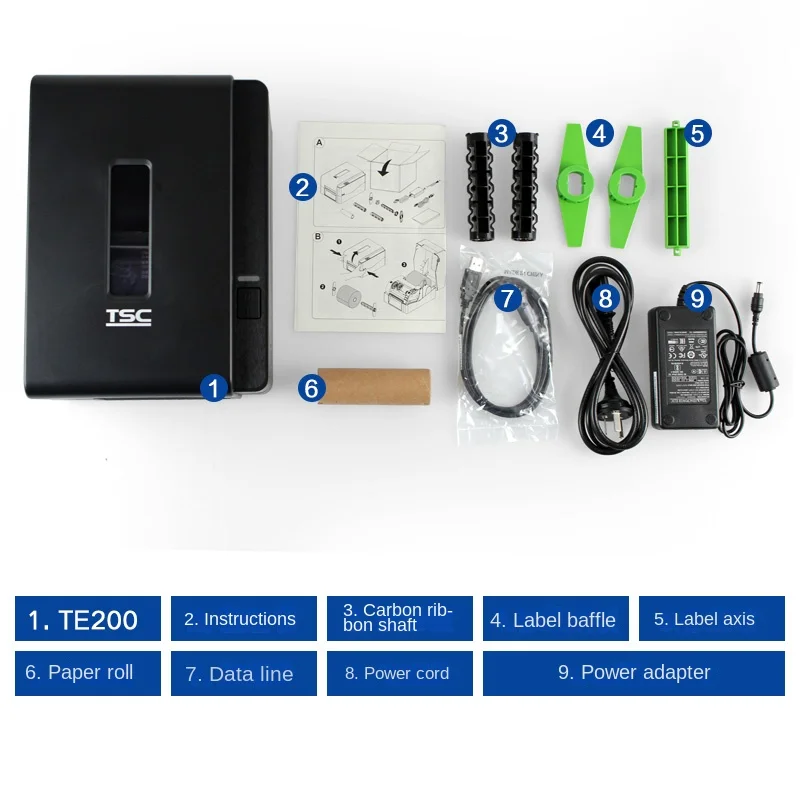 TLF TSC TE200 Te244 Te300 Label Printer 110mm Thermal Transfer Printing Self-adhesive Barcode Printer