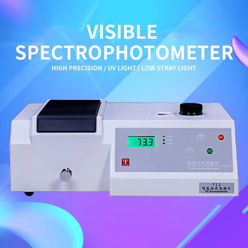 721 Visible Spectrophotometer, Benchtop Digital UV Spectrophotometer, Precision UV-Vis Photometer and Analysis Cuvette Kit