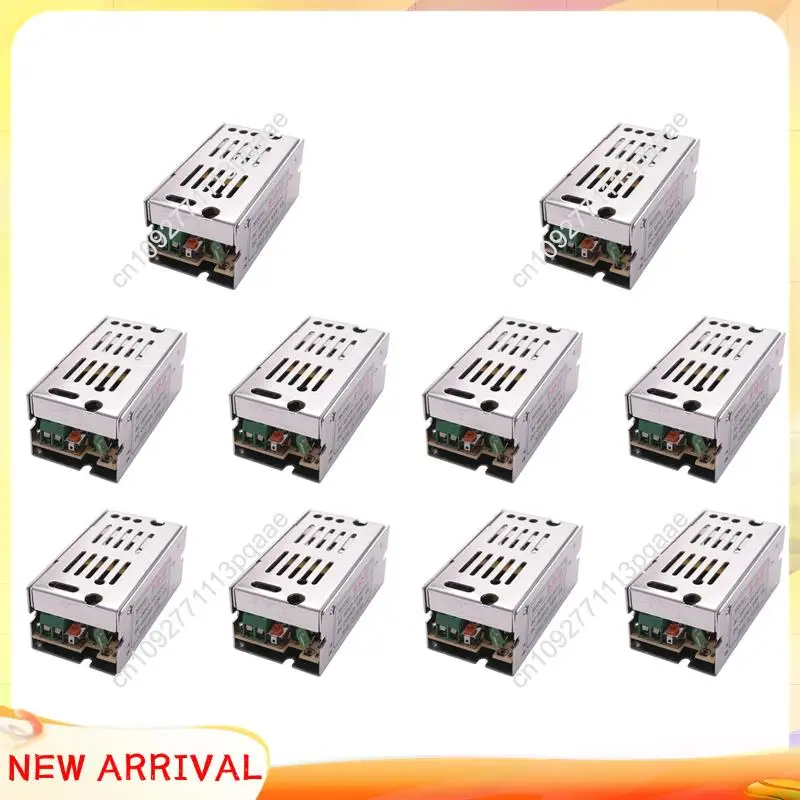 

N84R 10X Трансформатор напряжения Источник питания переменного тока 110/220 В постоянного тока 12 В 1 А серебристый