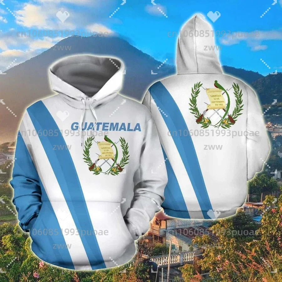 

2024 3D Printed Newest Guatemala Flag Custom Name Unique Funny Hrajuku Streetwear Unisex Casual Hoodies/Zip/Sweatshirt