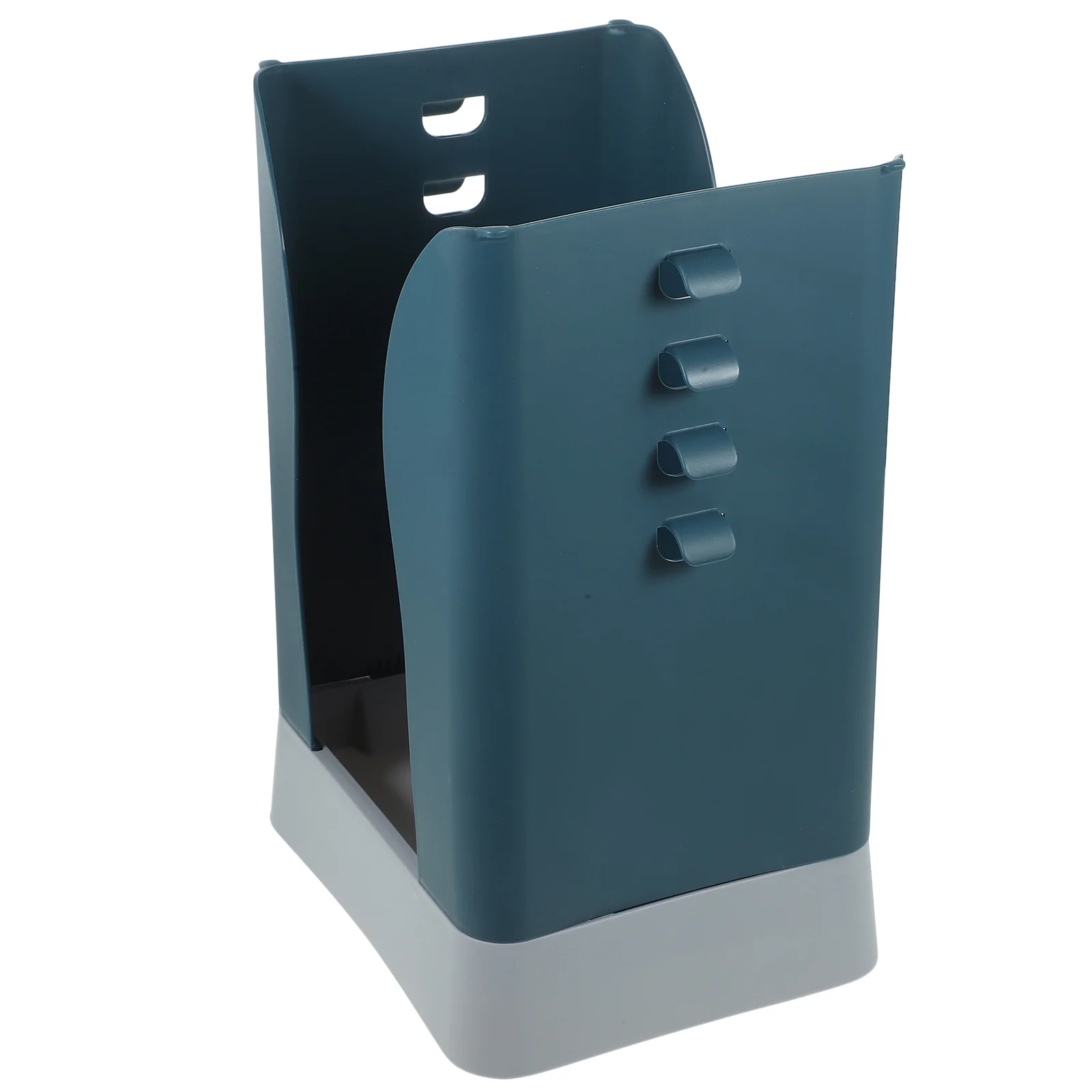 

Garbage Bin Blue-Grey Plastic Trash Bag Plastic Bag Holder Holder For Kitchen Bathroom Hanging Storage Rack