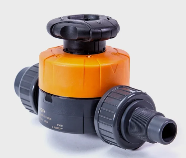 

Мембранный клапан GF 514 из ПВХ-У/ПТФЭ | Фланцевый соединитель NPT, высокопроизводительный | Химически стойкий промышленный фитинг для воды/химикатов 1/2" DN15