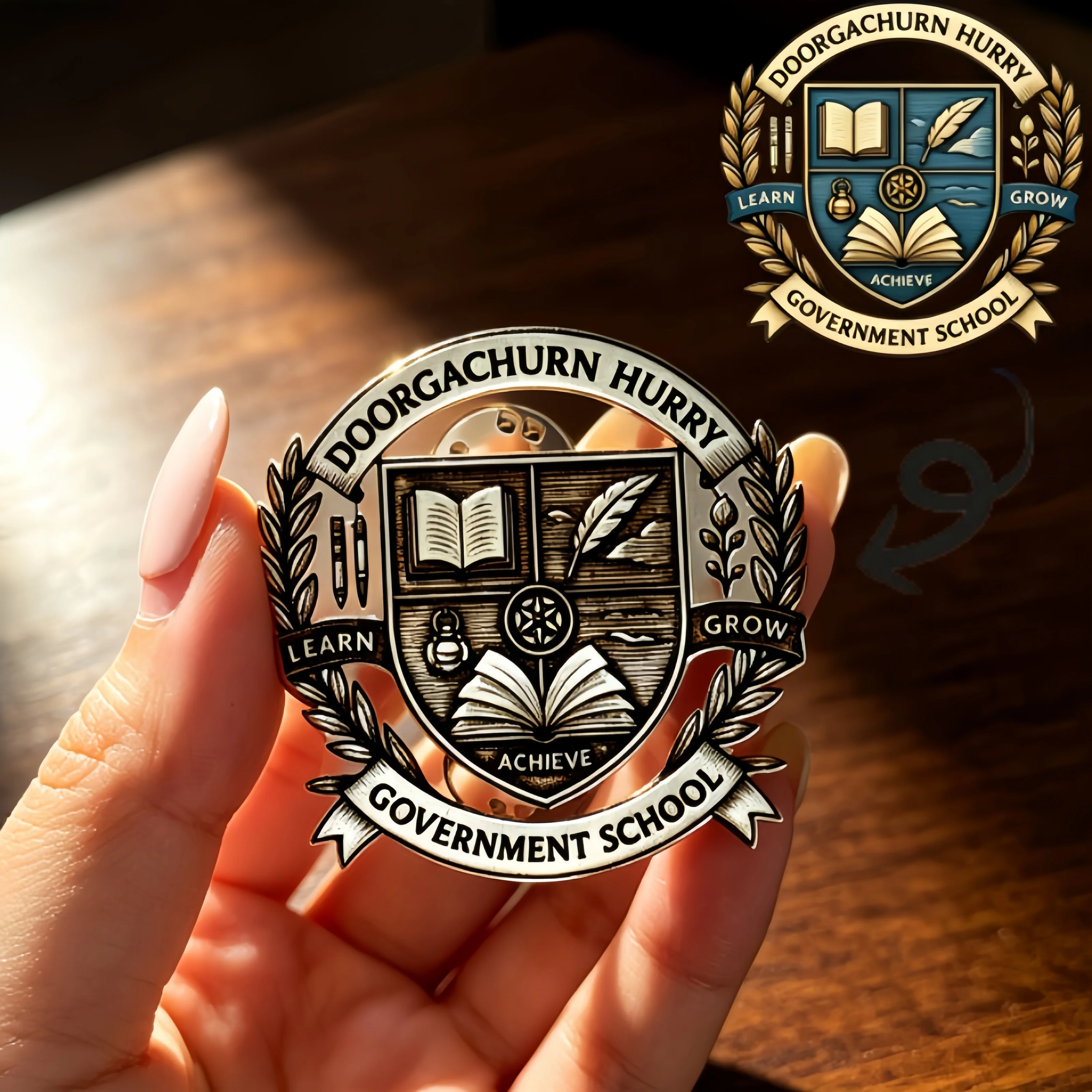 Custom Photo Brooch Personalization Simple Schools Badge Stainless Steel Lapel Pin Student Uniform Graduation Souvenir Gift