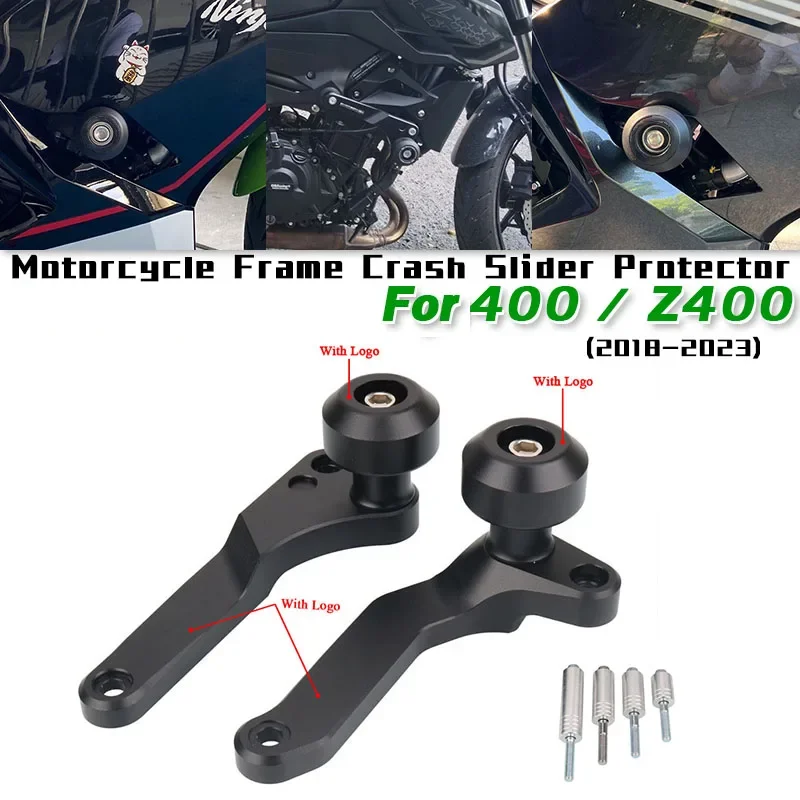 

For Kawasaki Ninja 400 / Z400 2018-2023 Motorcycle Frame Crash Slider Protector Pads Engine Anti-falling Protection Crash Pads