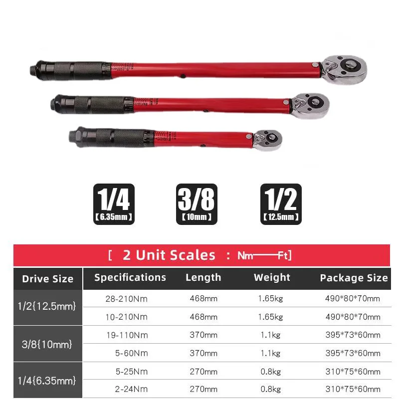 Imagem -06 - Preciso Reversível Ratchet Torque Wrench Chave de Bicicleta Profissional Motocicleta Ferramenta Automotiva do Carro 5110n.m 8