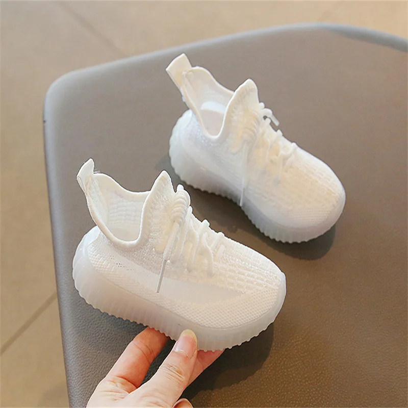 Children casual shoes Kids white Sneaker Mesh Boys Girls Baby Running Soft Bottom Canvas yellow black Casual Sports Sneakers