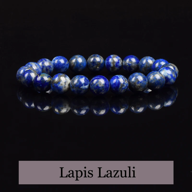 Real 5A Natural Lapis Lazuli Stone Beads Bracelet Homme Genuine Blue Lazurite Gem Original Natural Energy Stone Bracelet Jewelry