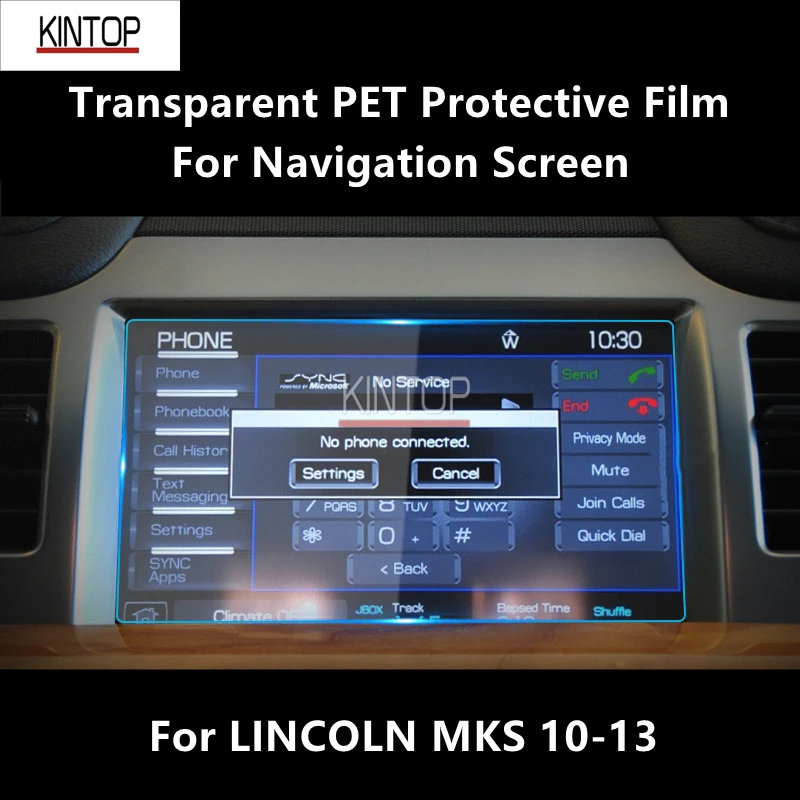 

For LINCOLN MKS 10-13 Navigation Screen Transparent PET Protective Film Anti-scratch Repair Accessories Refit