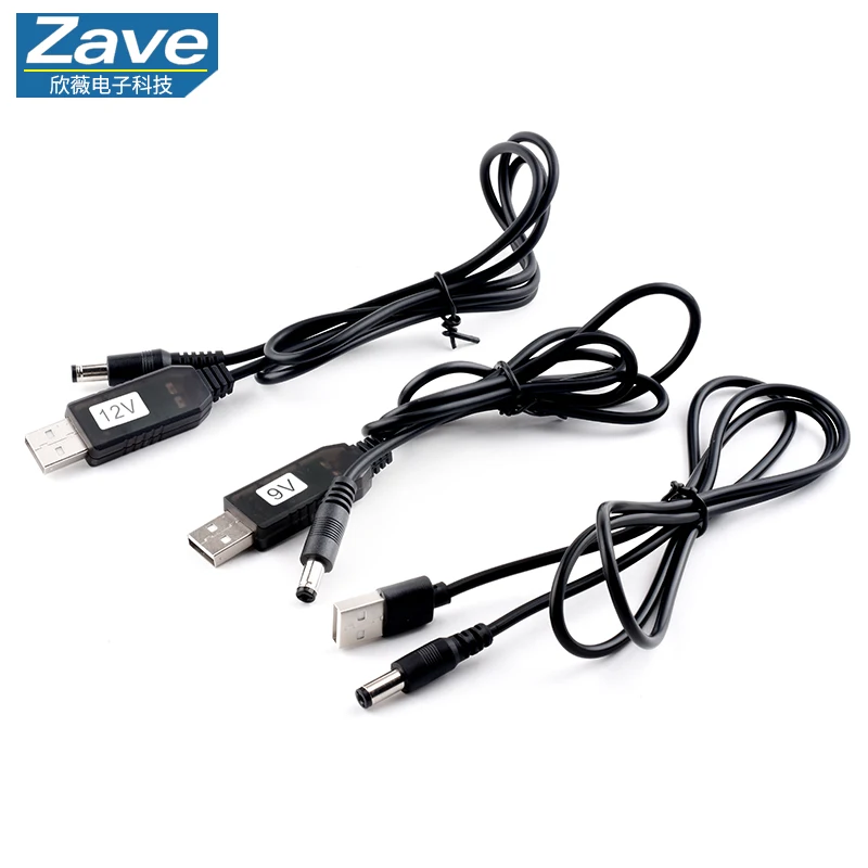 كابل تعزيز الجهد USB 5 فولت إلى 9 فولت 12 فولت بنك الطاقة، بنك الطاقة المحمول متصل بجهاز التوجيه، كابل إمداد الطاقة لتحويل الجهد