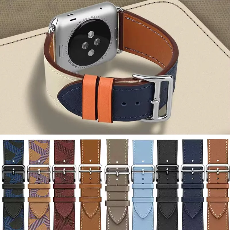 Leather Strap for Apple Watch Band 44mm 49mm 45mm 46mm 42mm 40mm 41mm Sport Bracelet correa IWatch Series Ultra 10-9-8-7-6-5-SE