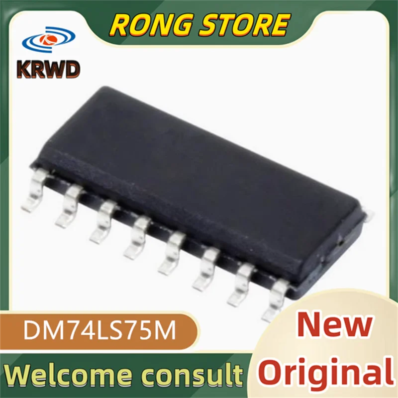 

10PCS New and original DM74LS75M DM74LS75 74LS75M SOP16