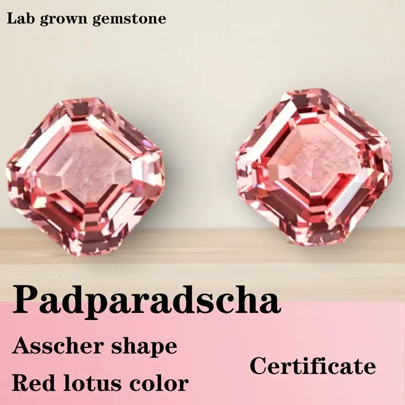Künstlicher Edelstein Padparadscha Rot Lotusfarbe Birnenform Handgeschliffen Zertifizierbar – Detail 7