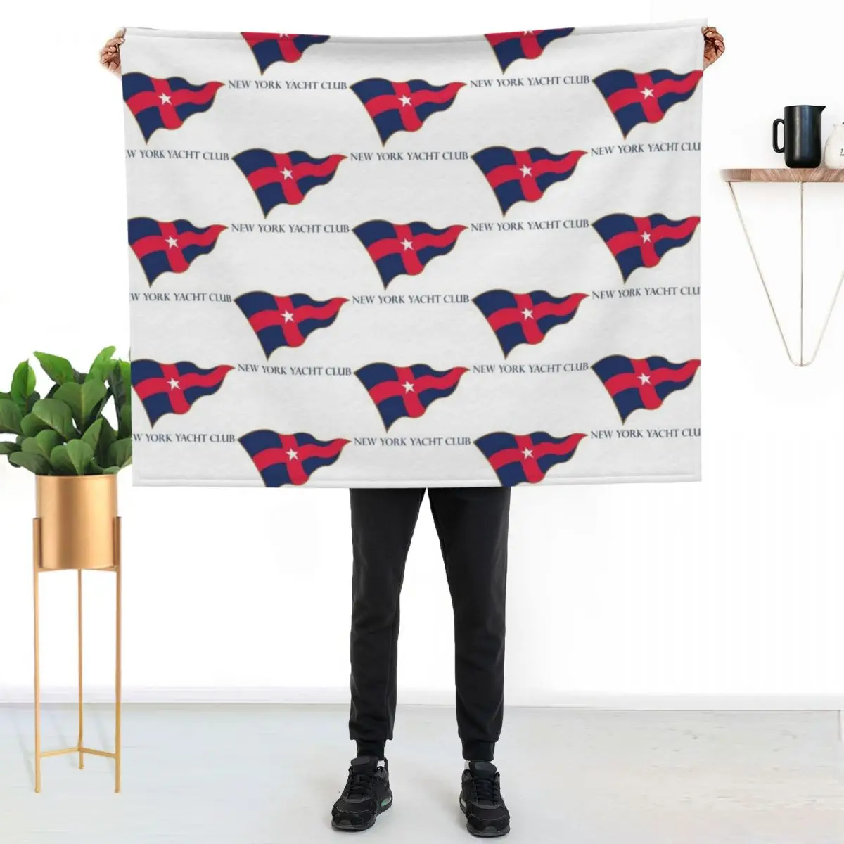 New York Yacht Club (8) Throw Blanket Warm Flannel Blanket for Couch Chair Bedroom