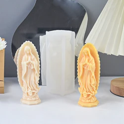 Character Statue Silicone Candle Mold DIY The Virgin Mary Goddess Gypsum Mould wax Ornament Aromatherapy Candle Making Tool
