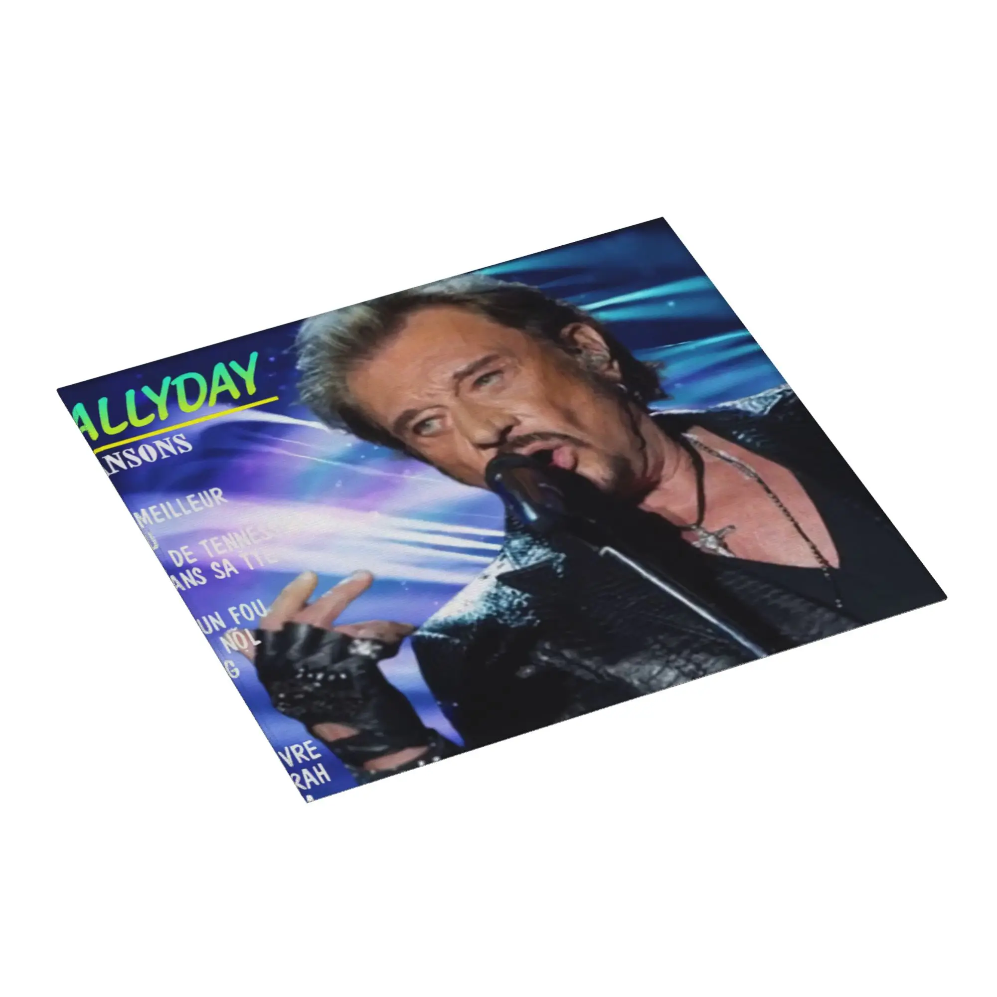 Drying Mat For Kitchen Johnny Hallyday Water Absorbent Waterproof France Rock Singer On Slip Kitchen Counter Protector Mat