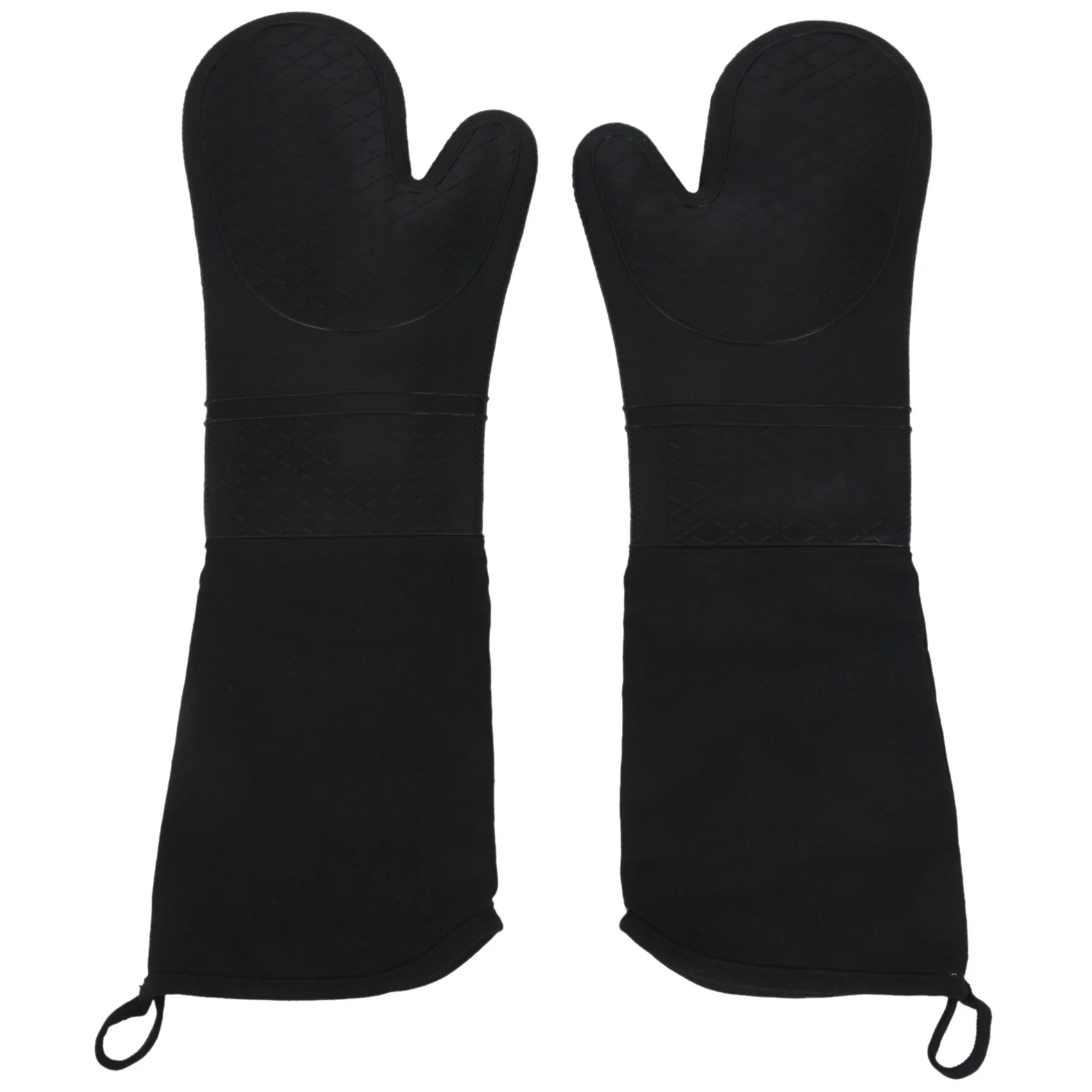 1 Pair Professional Silicone Oven Mitts Baking Gloves Elbow Length Heat Resistant Gloves