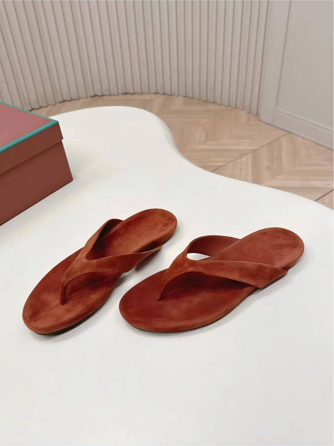 Tongs unisexes en cuir de vachette, été, douces, confortables, pour la maison, intérieur/extérieur, antidérapantes