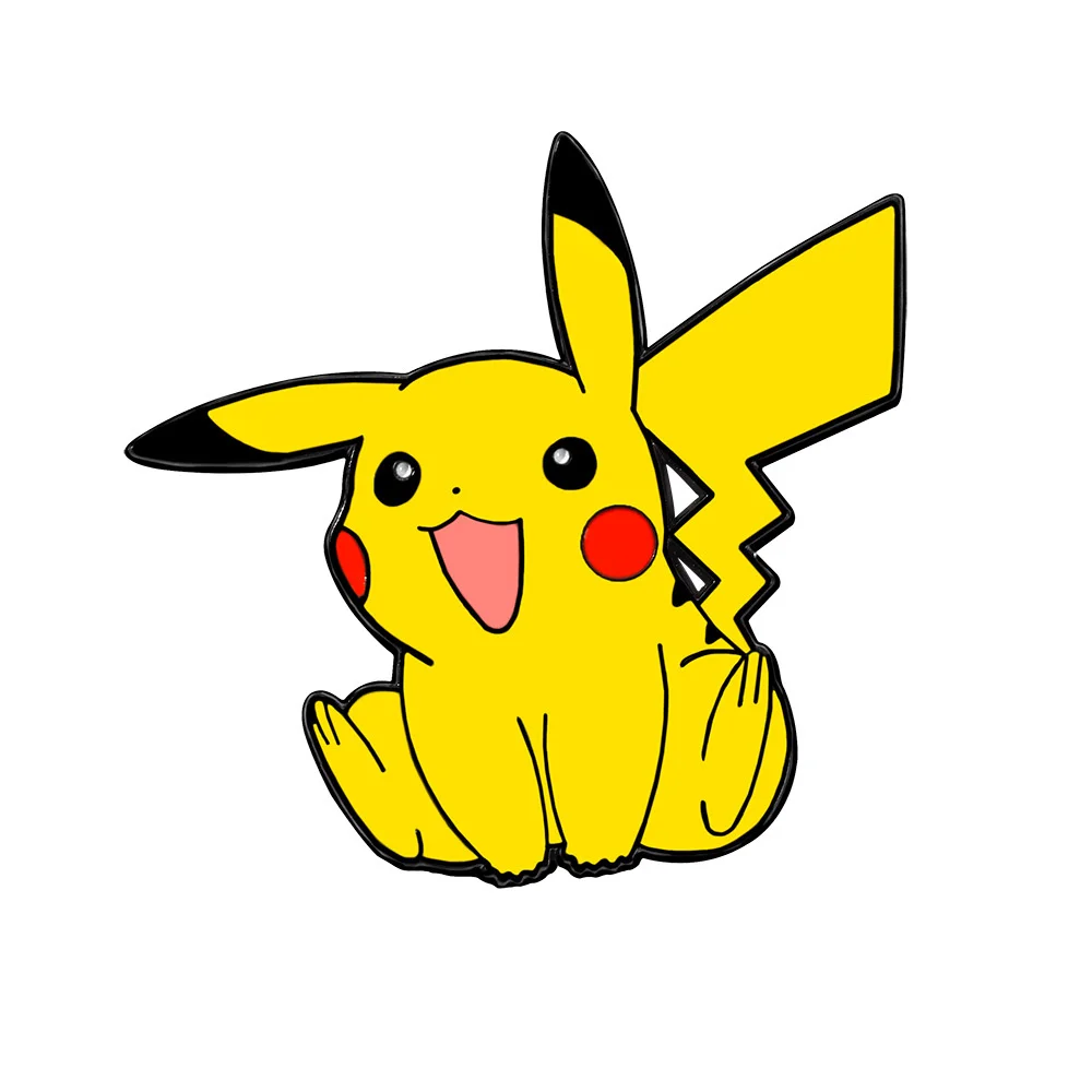 4Pcs Pokemon Enamel Pin Set Pikachu Charmander Bulbasaur Squirtle Brooch Lapel Pins for Backpack Clothes Badge Anime Fans Gift