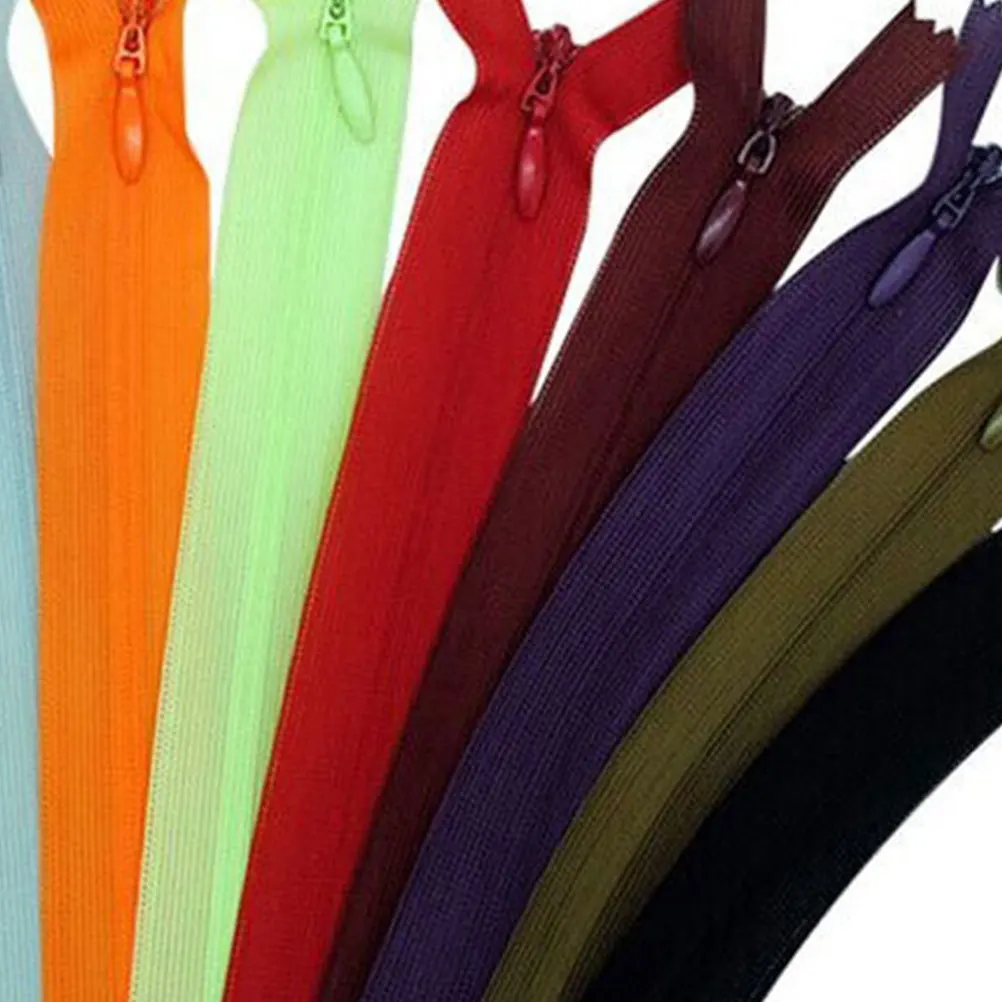 23Pcs Mixed Color Nylon Zipper Set 60Cm Invisible Closed Zippers for DIY Garment Making Sewing Projects Boutique Accessories