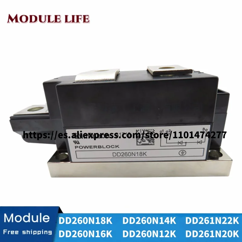 DD260N18K /16K /14K /12K DD261N22K /20K Thyristor diode module