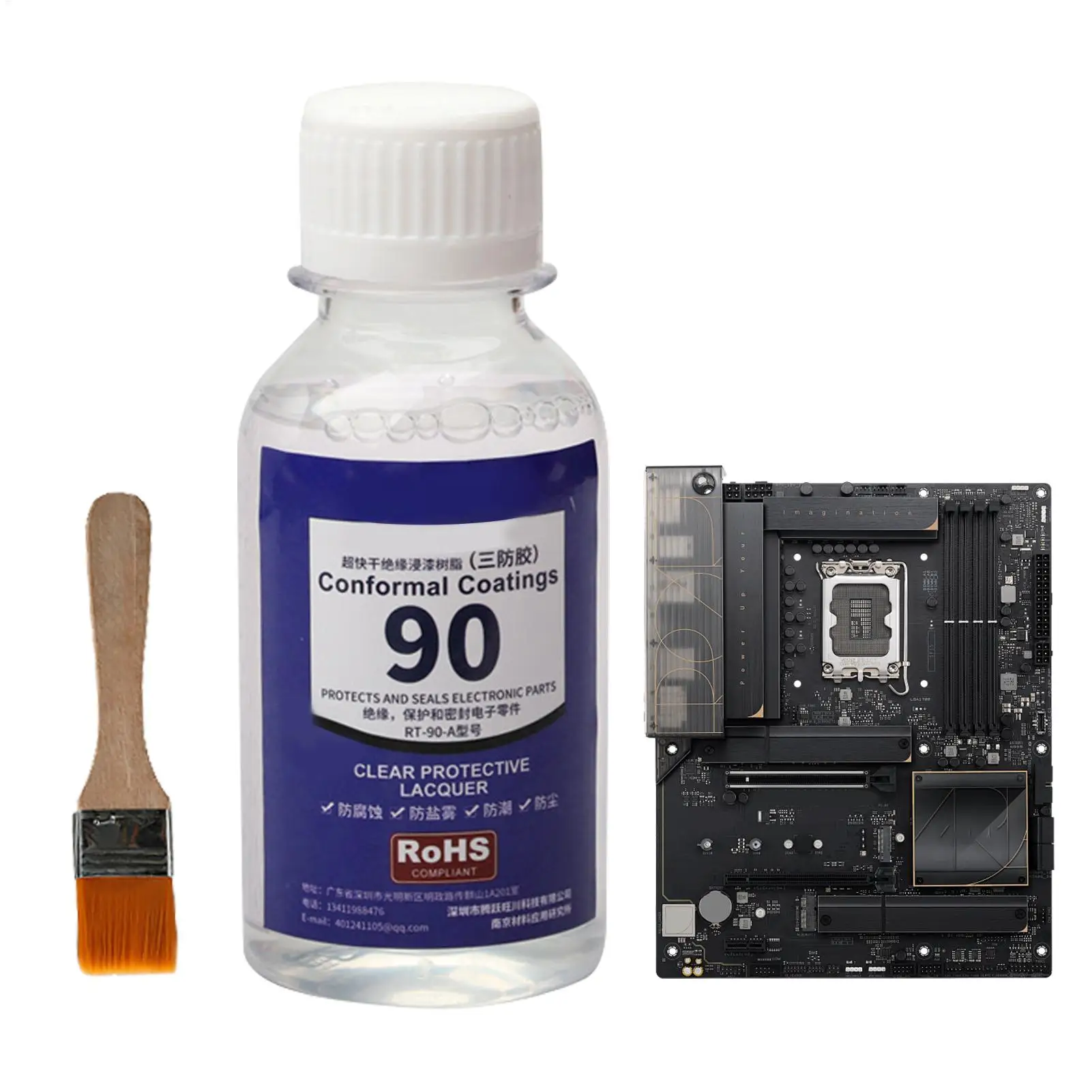 Conductive Paint for PCB Repair 100ML Transparent Protective Coating Waterproof Quick-dry Clear Circuit Board Sealant with Brush