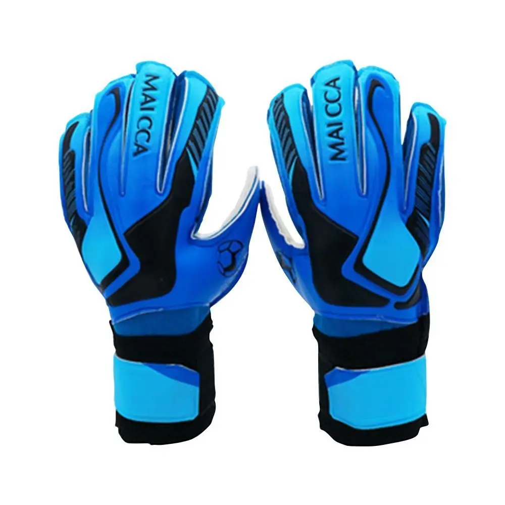 

1 Pair Non-Slip Soccer Goalie Gloves Protective Fingers Wear-Resistant Game Goalkeeper Gloves Latex Size 5-10