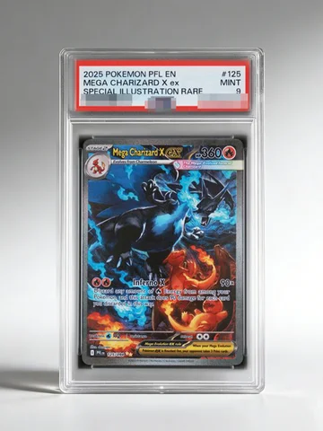 DIY PTCG Rating Card Single Card PFL EN MEGA CHARIZARD 2025 Collection Card Hobby Collectibles Anime Card Game Flash Card Toy
