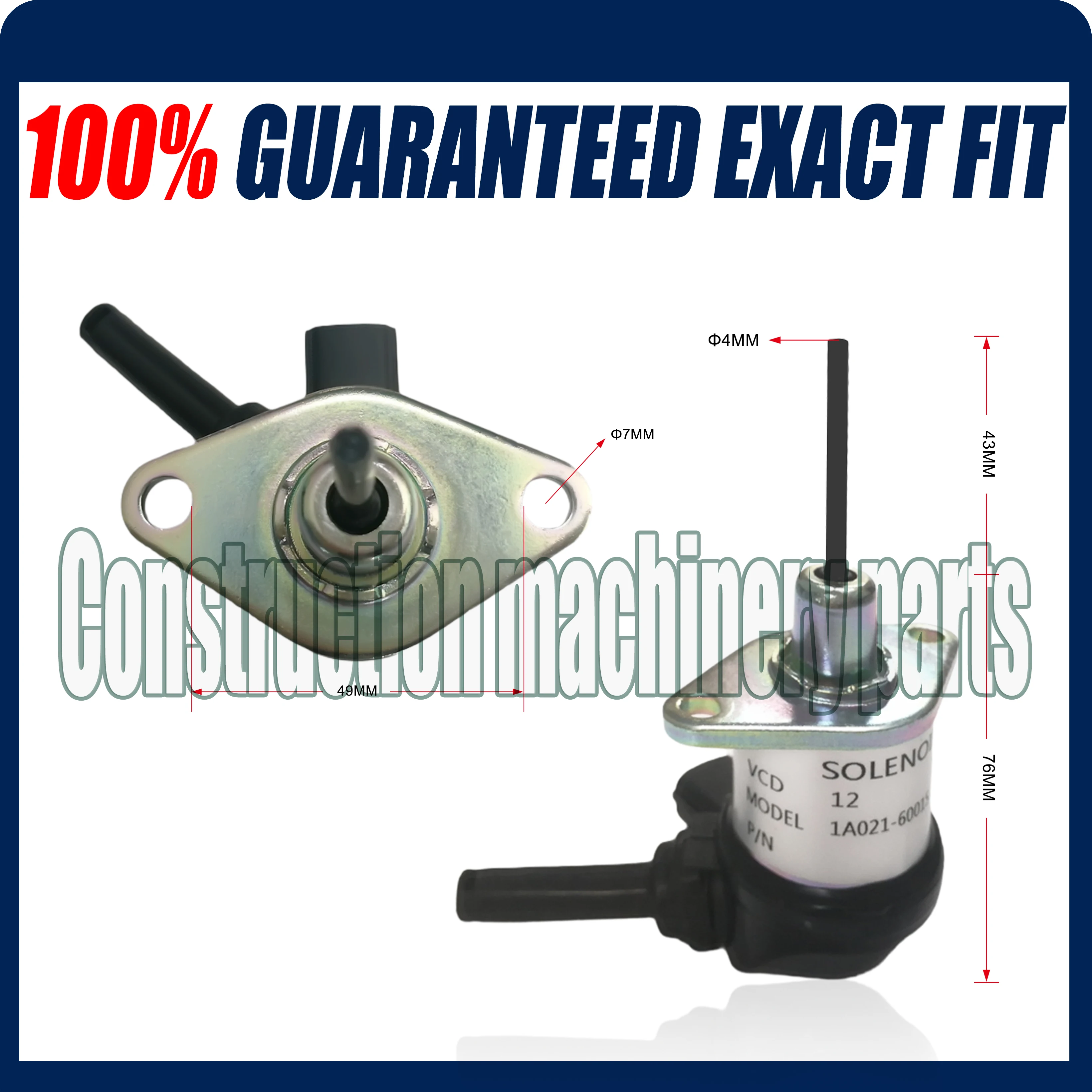 

1A021-60015 New Fuel Solenoid Made to fit Kubota Tractor Models L4740HST3 L4740HSTC3 L5040GST3