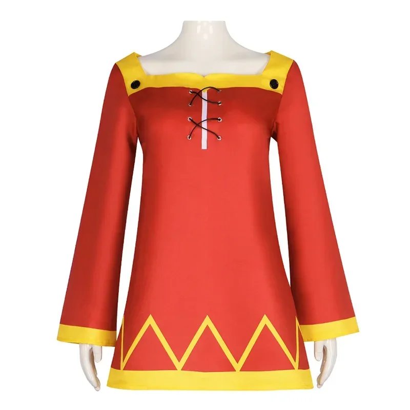 EE01 Megumin تأثيري حلي كونوسوبا نعمة الله على هذا العالم الرائع تأثيري عباءة فستان موحد أزياء الهالوين & 0Ww