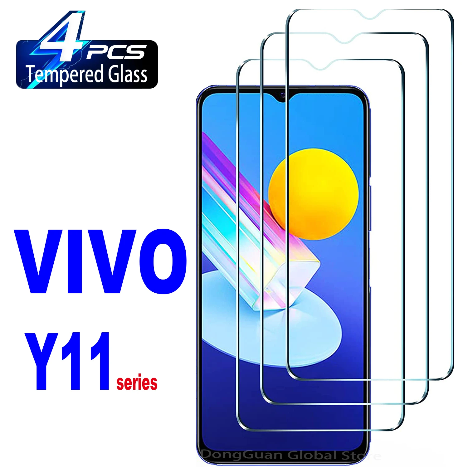 

2/4 шт. закаленное стекло для Vivo Y11 2023 2019 Y11s защита для экрана стеклянная пленка