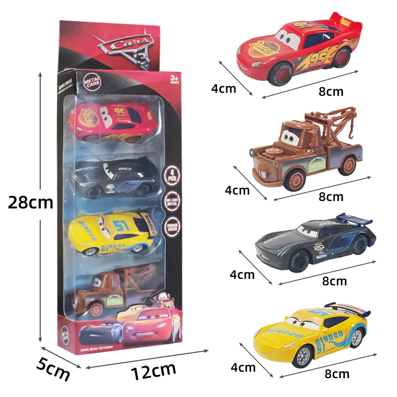4/6個セット ディズニー ピクサー カーズ2 3 おもちゃ プルバック ライトニング・マックィーン ミニ ダイキャストメタル ジャクソン・ストーム ラミレス フィルモア 子供向けギフト