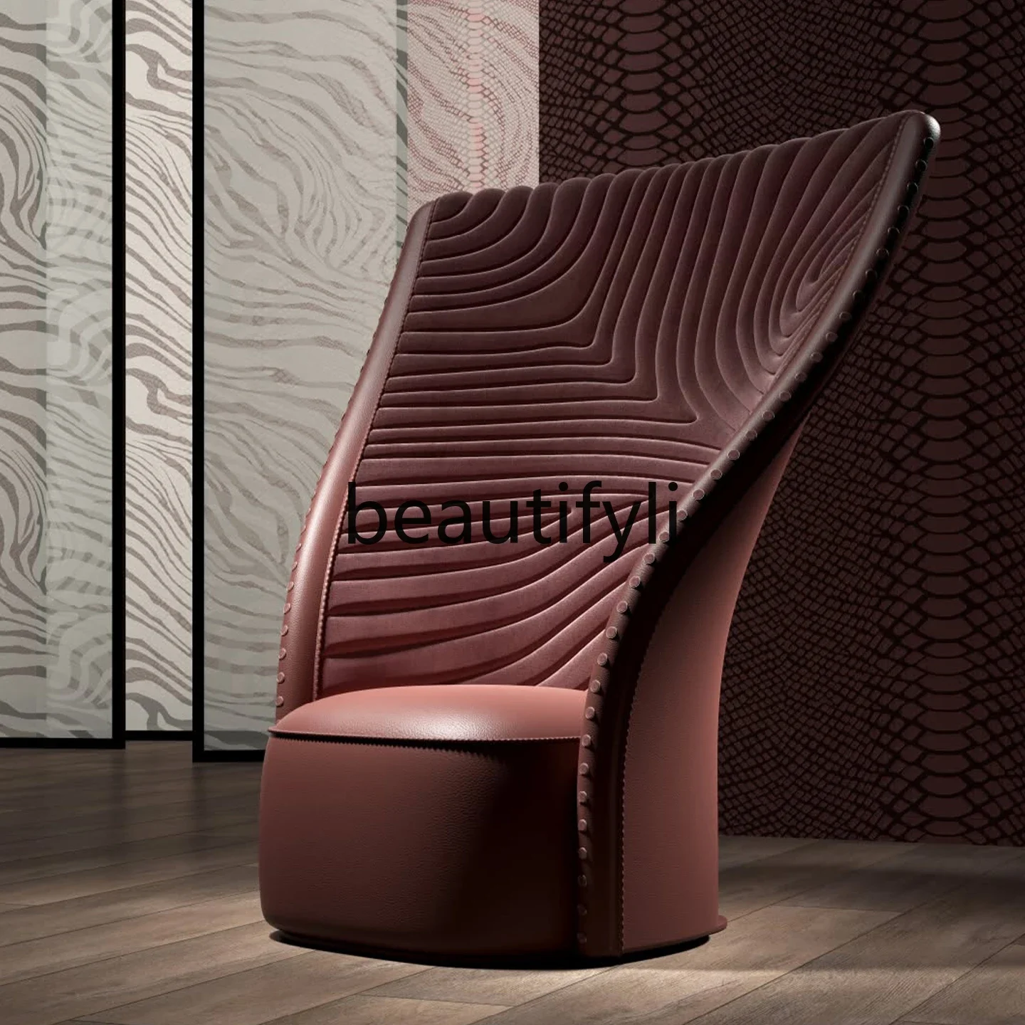 X Light Luxury Single Leisure Chair Simple Living Room Home High Back Sofa Chair