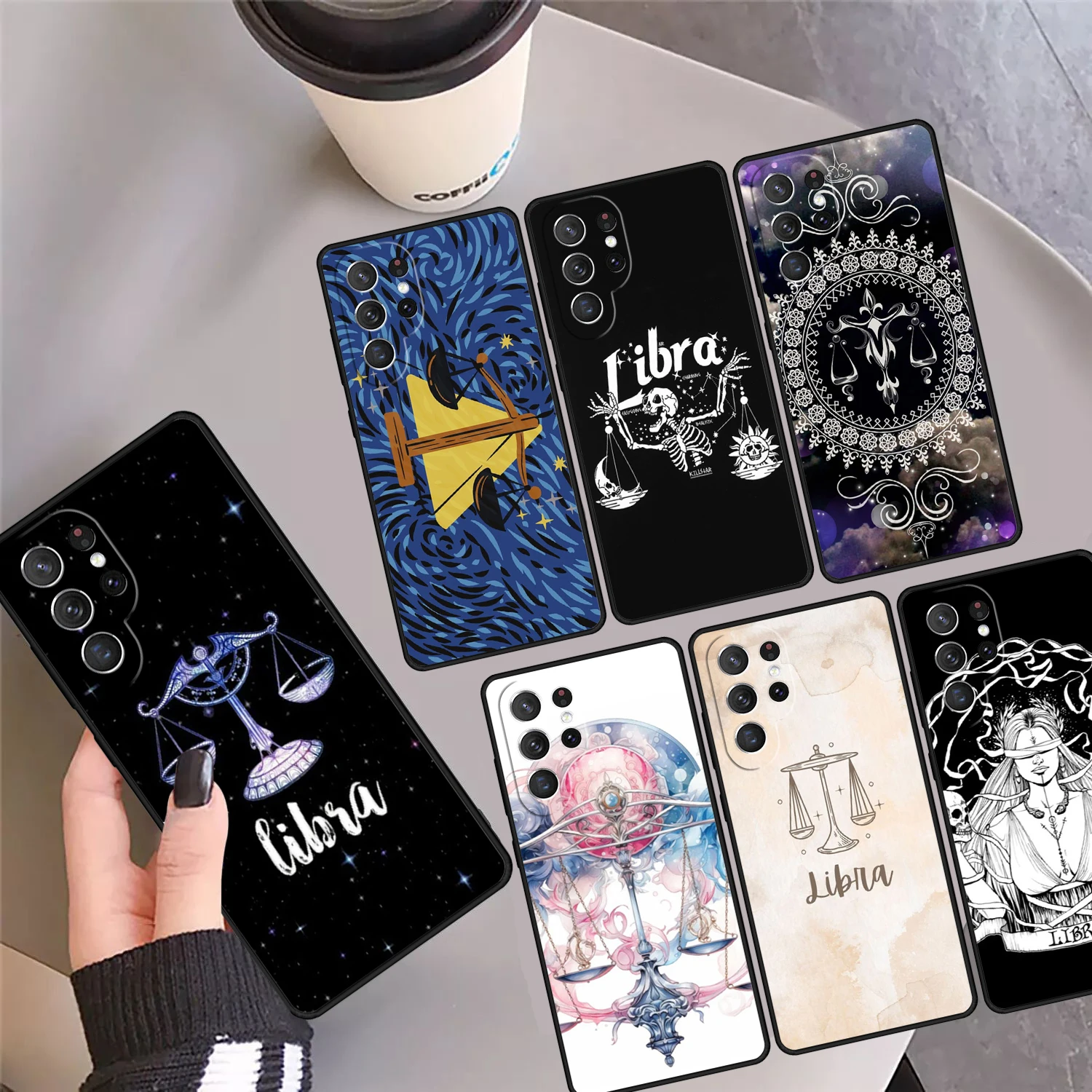 Zodiac Libra Balance Phone Case Cover For Samsung Galaxy S24 Ultra 23 S22 Plus S21fe Lite S20 S8 S9 S10 Note 10 Pro Note 20