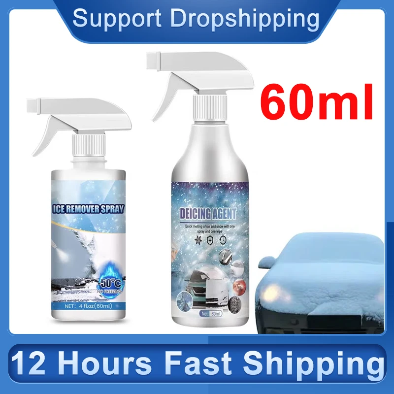 

Windshield Washer Fluid Instantly Melts Ice Winter Frost Deicer Spray Snow Melting Defrost Liquid For Windows Latches Key Locks