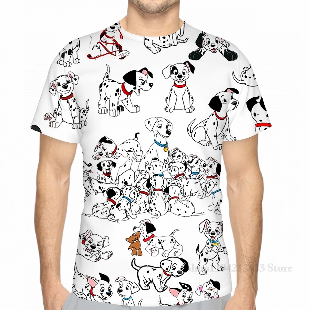 All over print 101 Dalmatians men T-Shirt women fashion girl t shirt boy tops tees Short Sleeve tshirts