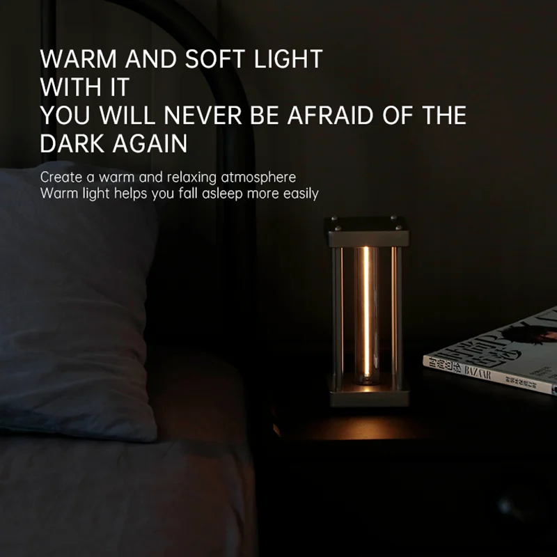 ควอนตัมไนท์ไลท์โคมไฟตั้งโต๊ะ USB โมเดิร์นบรรยากาศเย็นของขวัญสำหรับตกแต่งบ้าน,ห้องนอนห้องนั่งเล่นตกแต่งสำนักงานตกแต่งโต๊ะที่ไม่ซ้ำกัน