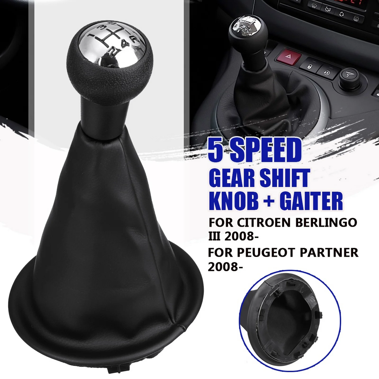 Gear Shift Knob Boot Case for CITROEN C1 C3 C4 / for PEUGEOT 106 107 205 206 207 306 307 308 309 405 406 407 508 605 607 806 807