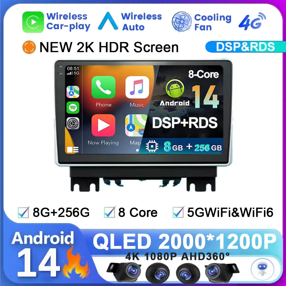 Android 14 System for Changan Hunter F70 2019-2021 Autoradio GPS Navigation Car Stereo Radio Car Multimedia Player Head Unit DVR