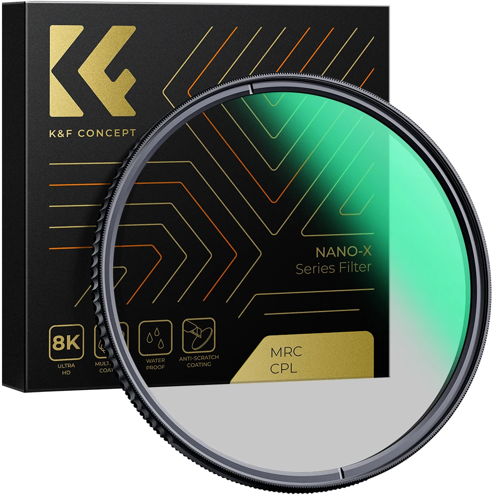 

Круговой поляризационный фильтр K & F серии Nano-X CPL 37 мм-127 мм фильтр для объектива камеры 28 слоев многослойное покрытие