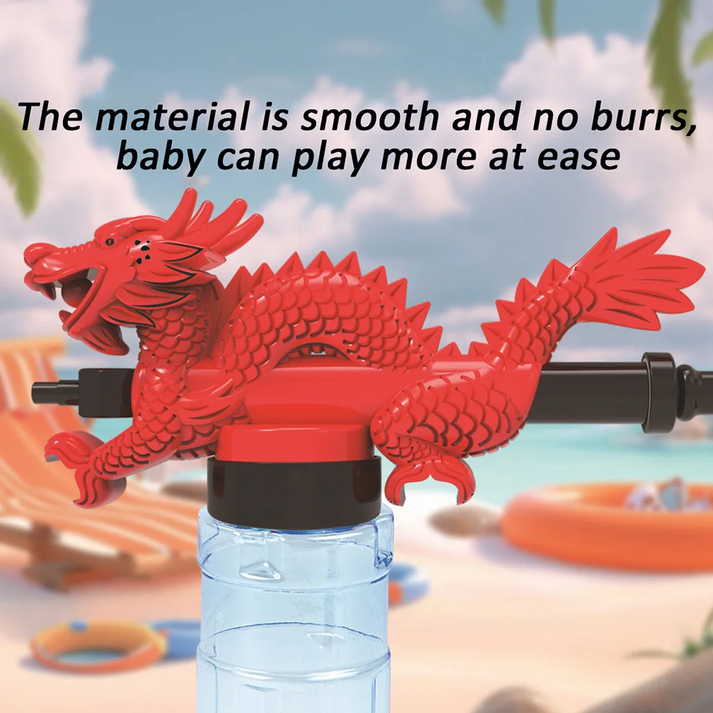 Summer Children\'s Chinese Dragon Water Gun Toys Beach Swimming Pool Outdoor Water Spray Toy Kids Storage Bottle Can Be Replaced