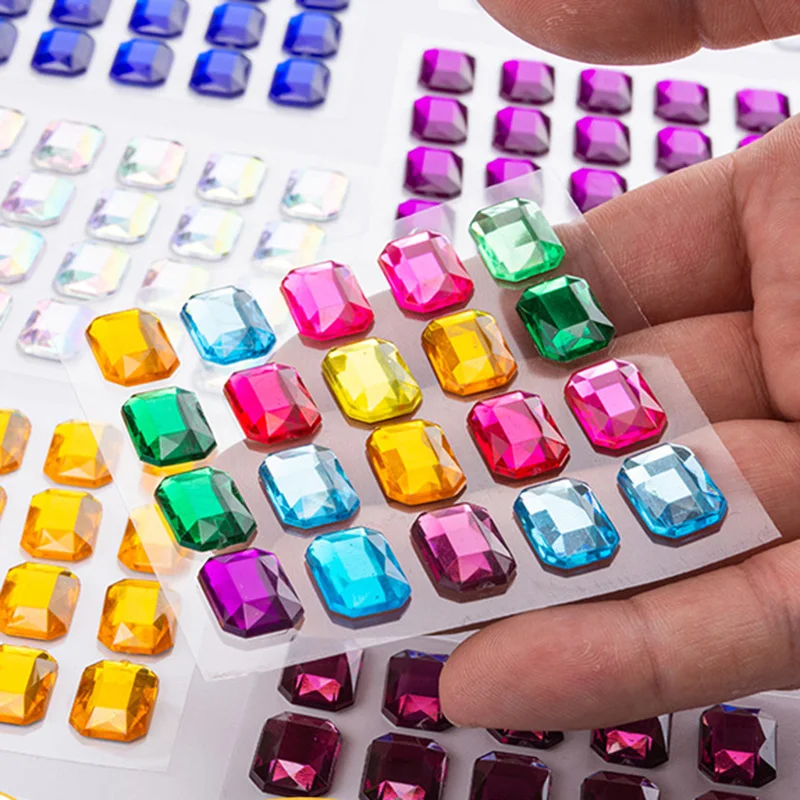 

Детская наклейка, разноцветный клей, акриловый бриллиант, детская наклейка с драгоценными камнями «сделай сам», наклейка специальной формы, цветной кристалл, стразы