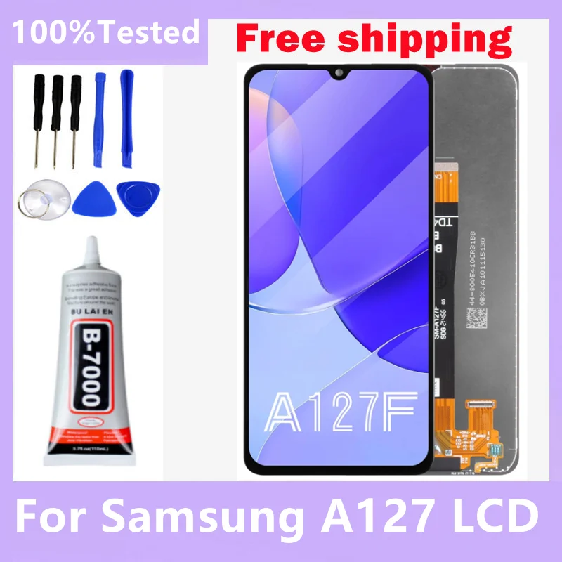 Wysoka jakość dla Samsung Galaxy A12 Nacho wymiana ekranu A127F LCD A127 wyświetlacz SM-A127M zestaw dotykowy LCD
