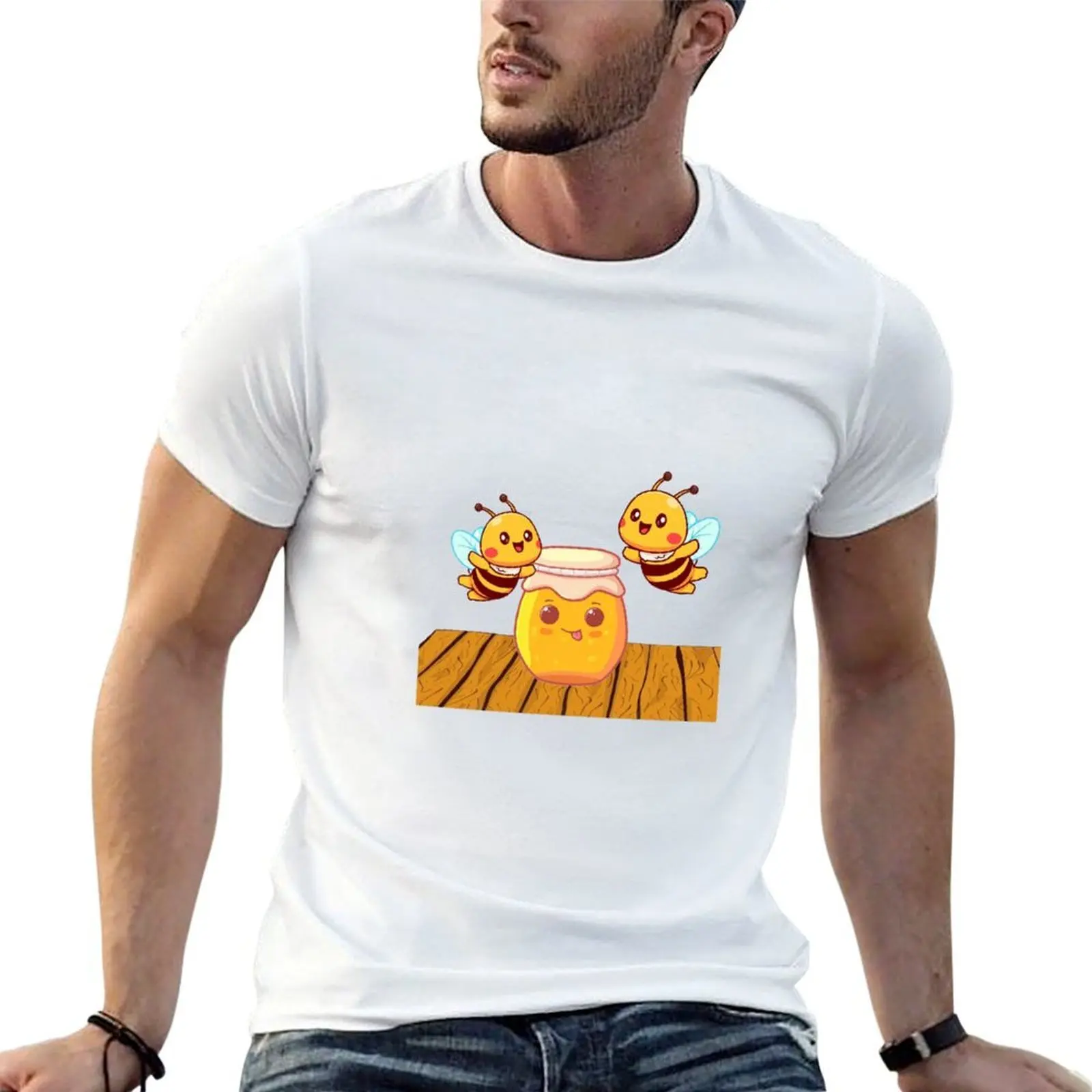 

Bees and Honey T-Shirt man t shirt cotton high quality man t shirts graphic T-Shirt