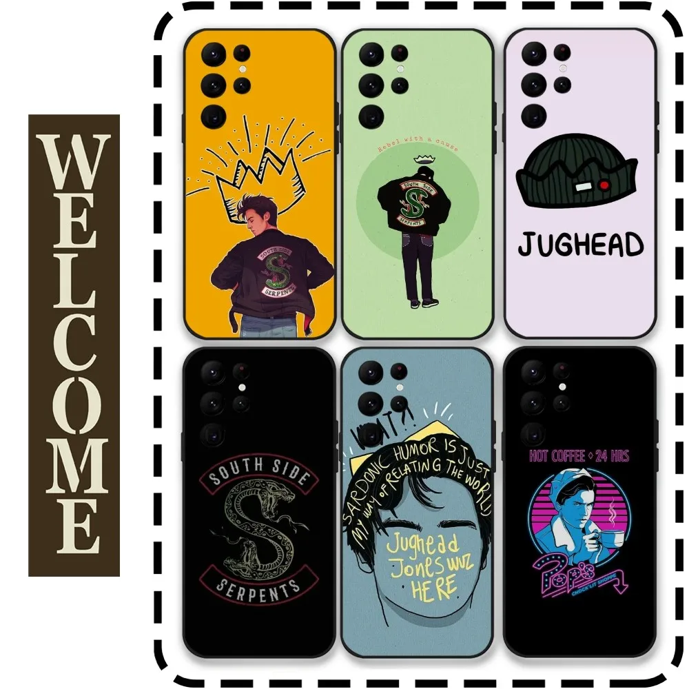 tv R-Riverdale J-Jughead Jones Phone Case for Samsung Galaxy S24 Ultra S22 S23 Ultra S21 S20 5G Protective Silicone TPU Funda
