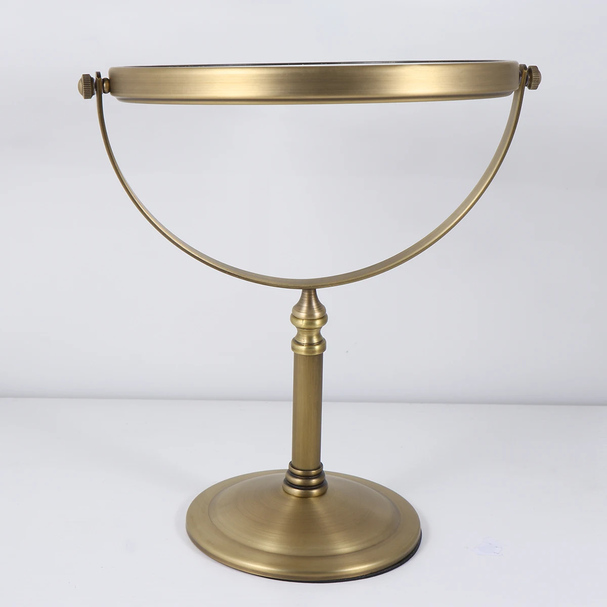 

Double Sided Makeup 8 Inch 3X Magnification Vanity Mirror For Women Clear Glass Anti-Slip Base Metal Frame Table Mirror