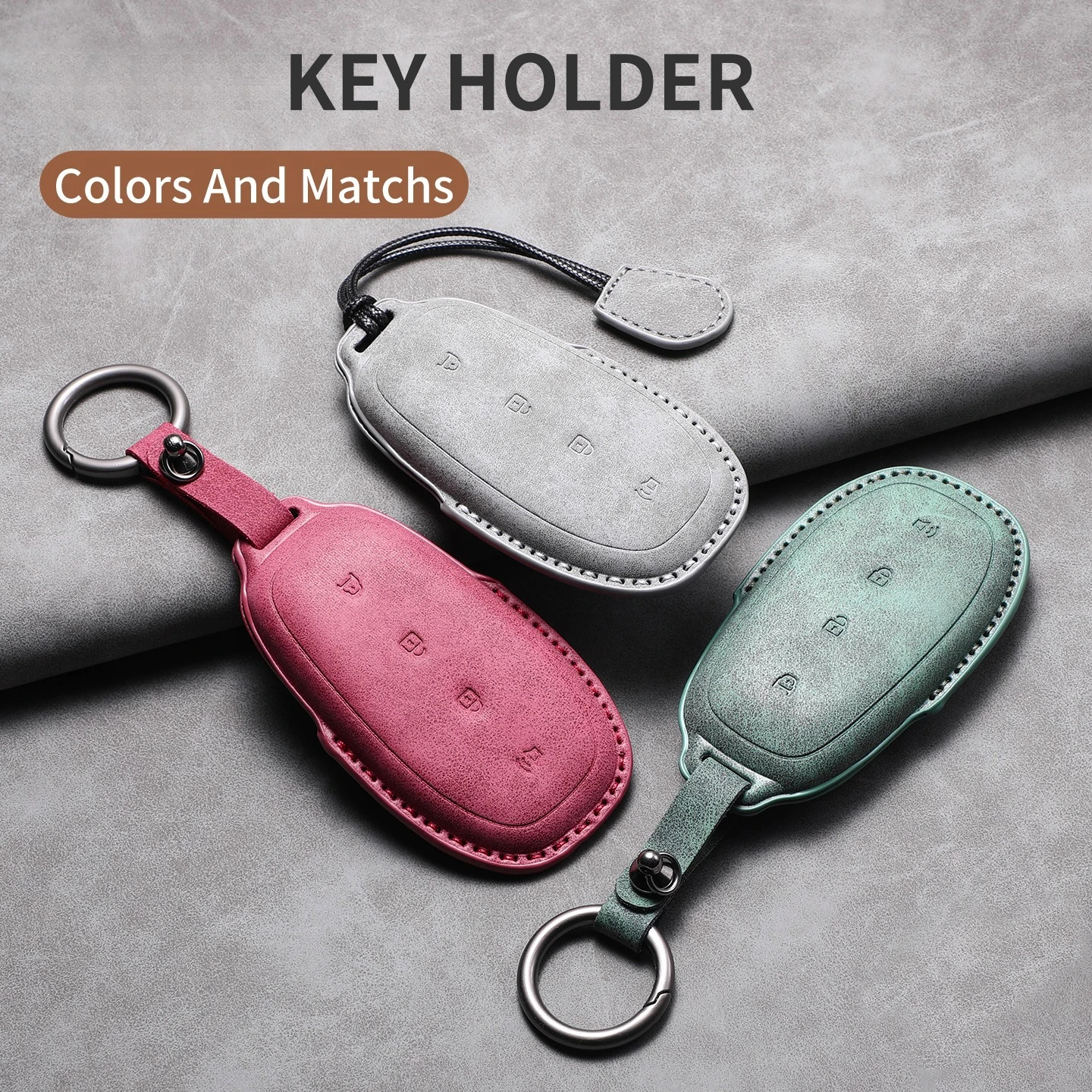 Compatible For Electra E7 L7 E5 E4 Leather Key Cover Keychain Car Remote Protector Accessories