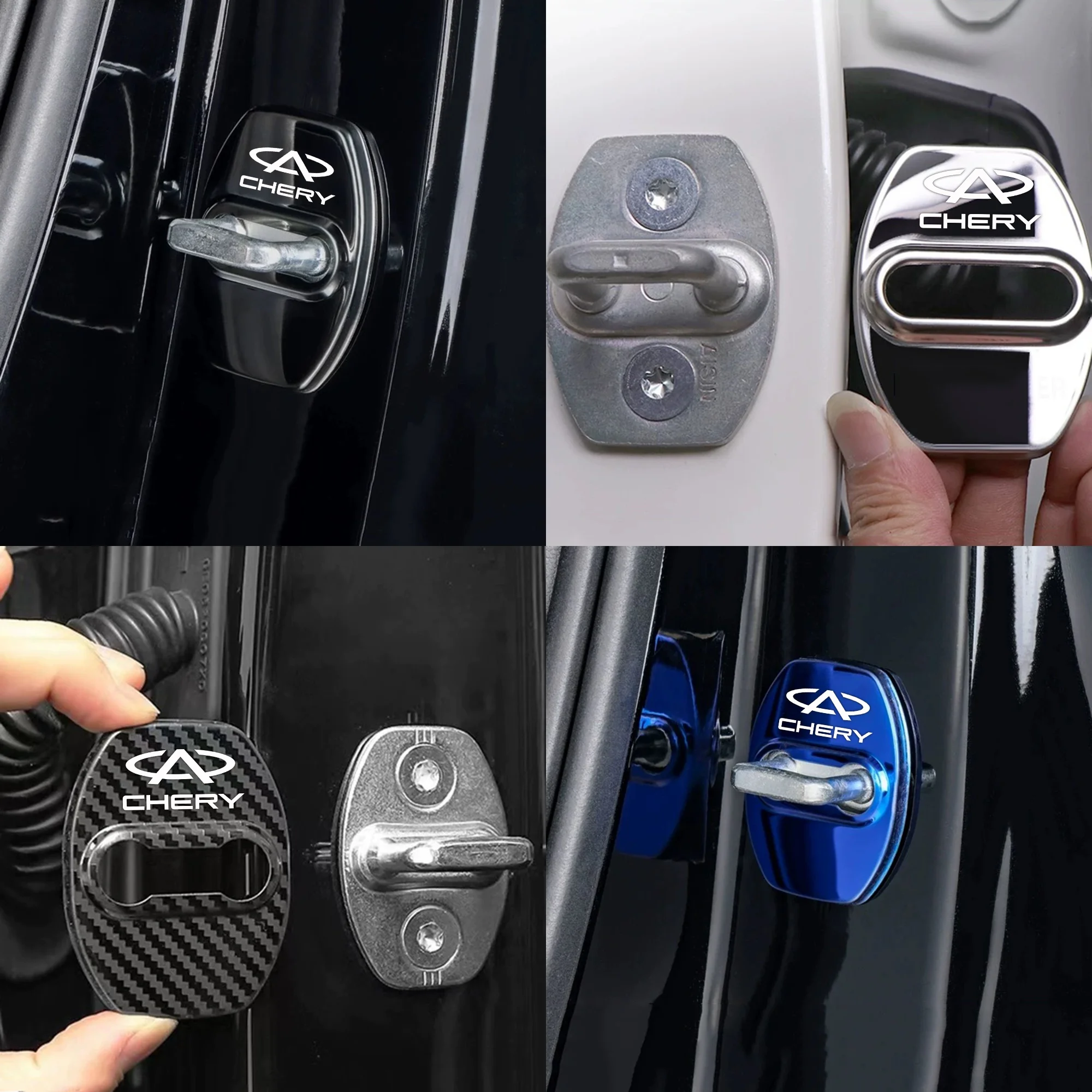 4 Pack Car Door Latch Protective Cover Accessories for Chery Tiggo 7 8 Pro Plus Arrizo 5 Tiggo 5X 3X 3 Amulet Fulwin JAECOO J7