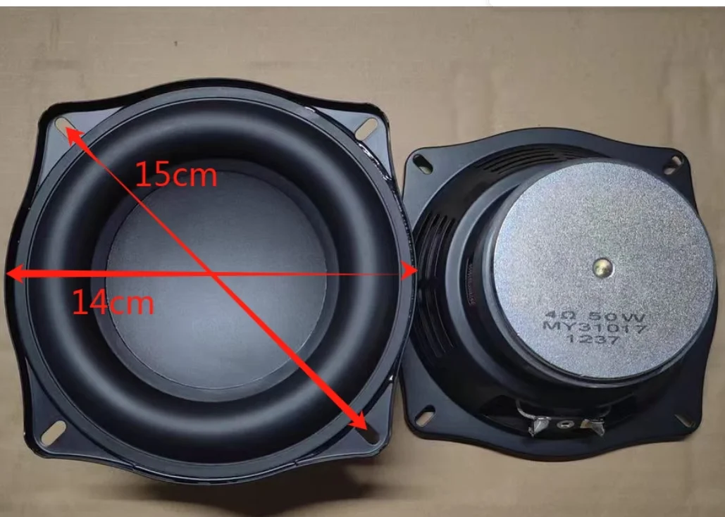 GHXAMP For Mission UK 5 inch 140mm Mid Bass Beast | Crystal-Clear Vocals & Deep Bass Performance Woofer 4ohm 50W 1piece