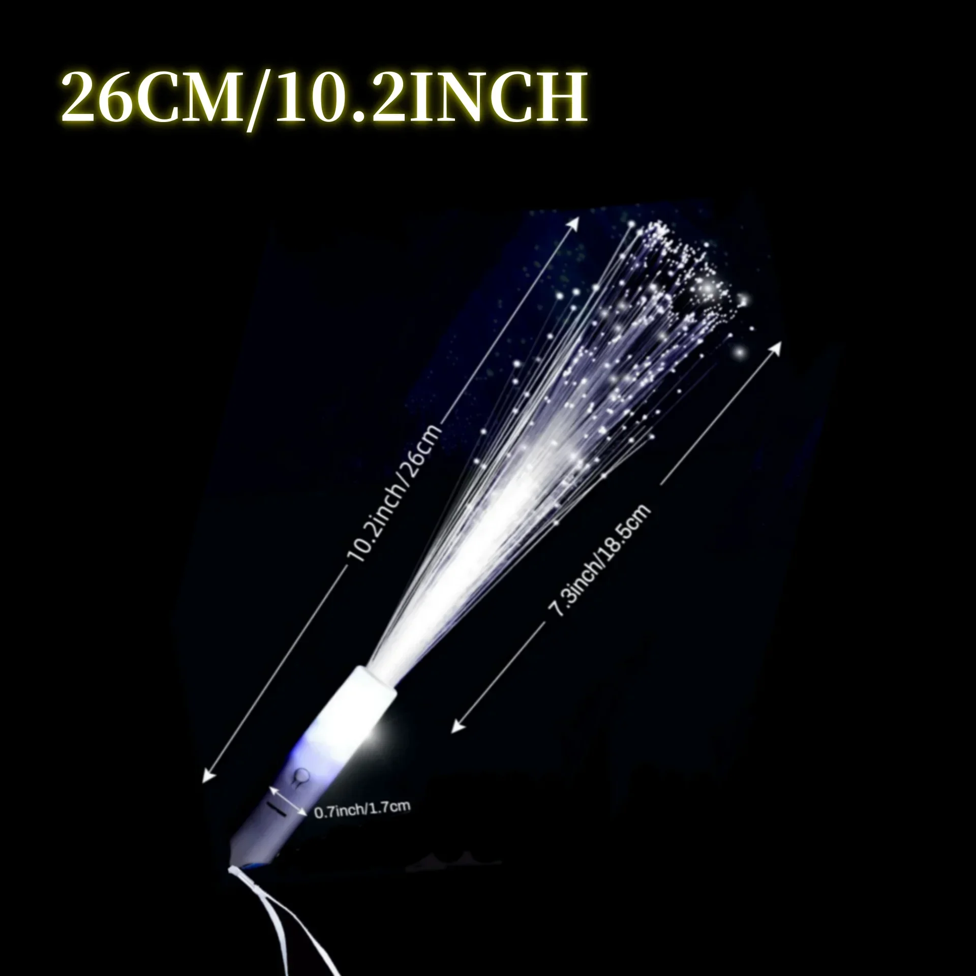 Fiber Optic Glow Wands – 24 Pack 14 White LED Magic Sparklers With 3 Light Modes For Weddings, Parties, Birthday, Bridal Shower & Glow in the Dark Events Fiber Optic Glow Wands – 24 Pack 14 White LED Magic Sparklers With 3 Light Modes For Weddings, Parties, Birthday, Bridal Shower & Glow in the Dark Events